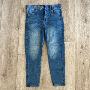 American Eagle Outfitters Men's Dark Blue Skinny Jeans